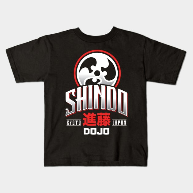 Shindo Dojo Kids T-Shirt by MindsparkCreative